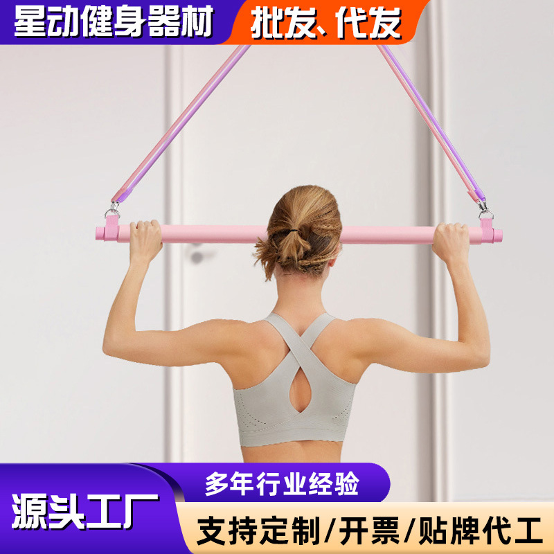 Shoulder and Back Exercise Resistance Band Yoga Elastic Band Home Door-Mounted High Pull-Down Trainer Fitness Exercise Resistance Device