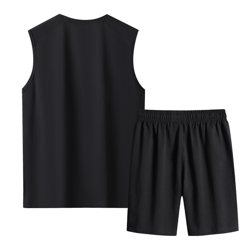 Trajes deportivos transfronterizos para hombres, chalecos de verano para hombres, pantalones cortos para hombres, gimnasio para correr image 5