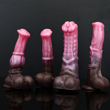 菲吉特液态硅胶动物阳具马后庭扩张自慰肛塞柔软狗吊