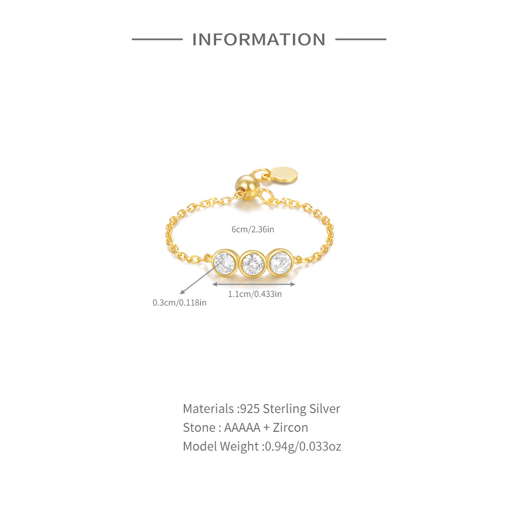2g Weight Zircon Inlay Material Rings Classification Adjustable Ring Size 1 Piece Quantity Daily Occasion 925 Sterling Silver Material Geometric Pattern All Seasons Season Women's Gender Plating, Inlay Design IG Style Style 925 Sterling Silver Zircon Geometric Rings 925 Sterling Silver Rings 1