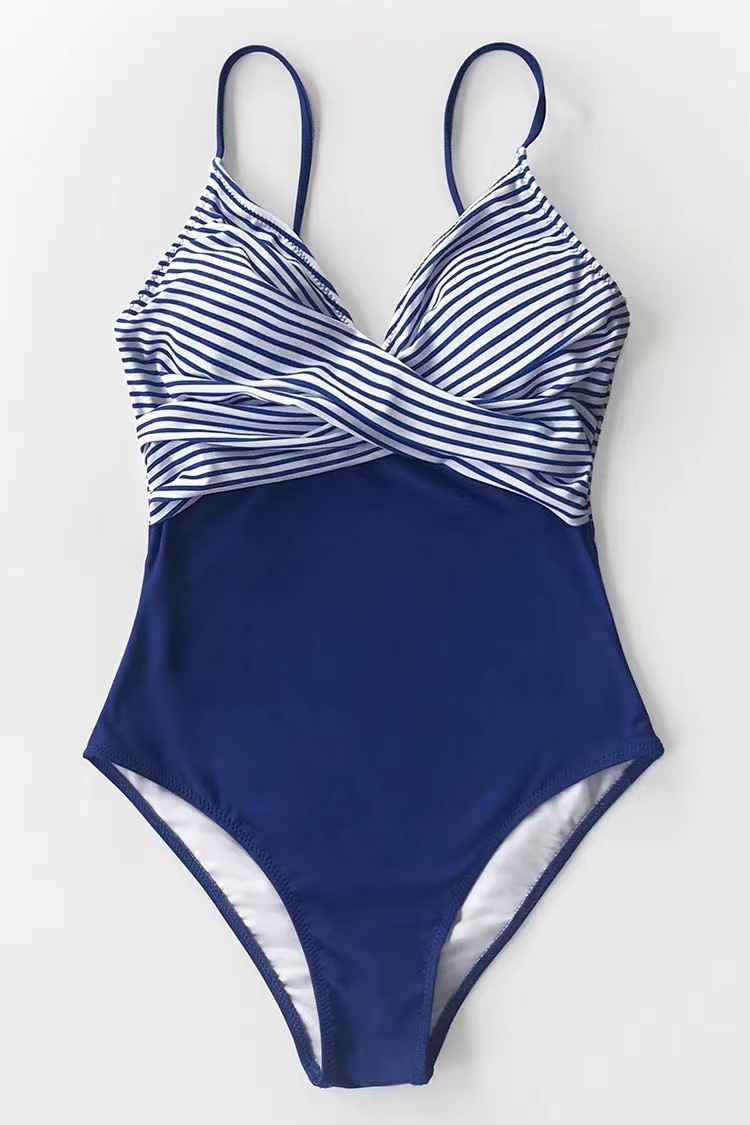 Women's Classic Style Stripe Solid Color 1 Piece One Piece Swimwear display picture 5