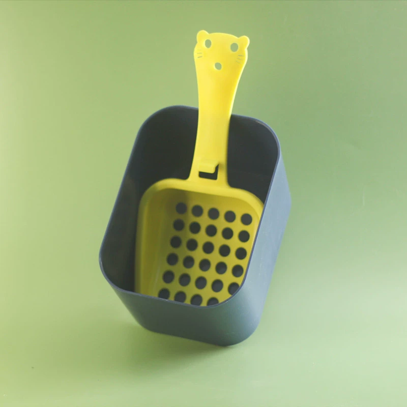 Чистящие средства для домашних животных кошачий лопатка пластиковый крючок в целом прочный и прочный кошачий песок лопата может быть напечатан через границу