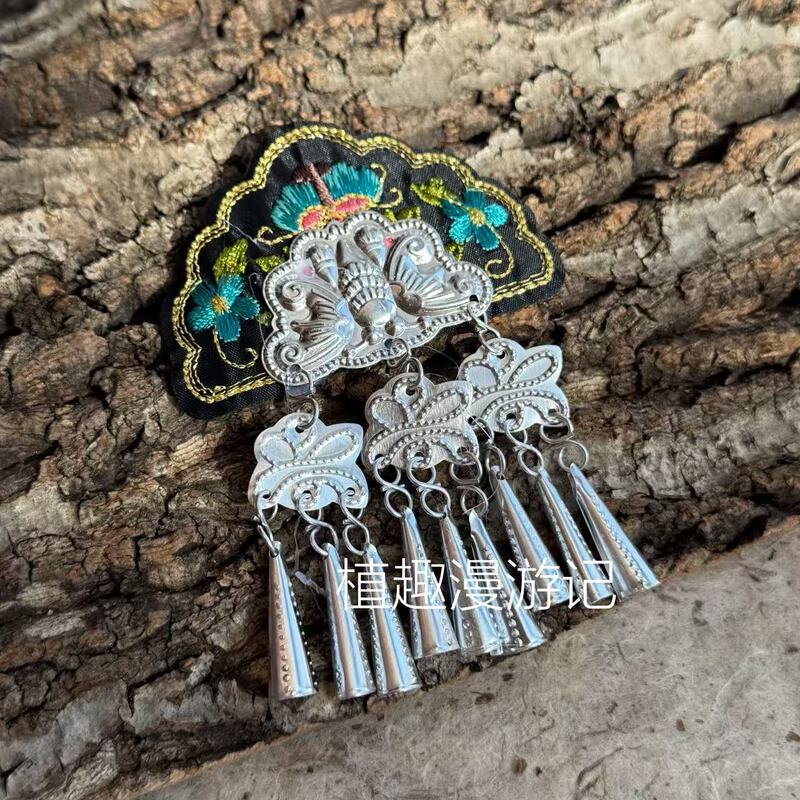 貴州特産の恩施土家・ミャオ族刺繍、ミャオ族刺繍アルミ冷蔵庫マグネット、お土産アルミ手作り品|undefined