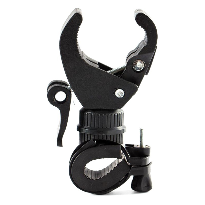 Mountain Bike Flashlight Bracket 360 Rotating Bicycle Lamp Stand Adjustable Plastic Strong Light Flashlight Clip