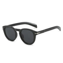 2022新款圆形太阳镜 欧美时尚简约中性复古眼镜 百搭休闲偏光墨镜