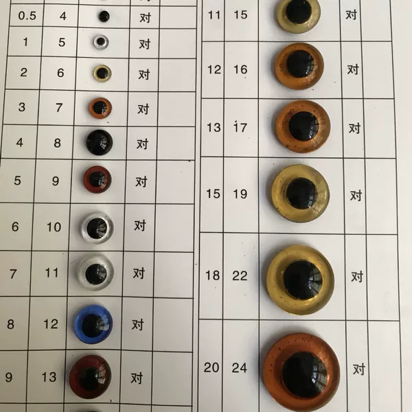Glass Eyeballs, Needle-Type Eyeballs, Wool Felt DIY Face Sculpting Accessories, Food Carving Needle-Type Glass Eyes