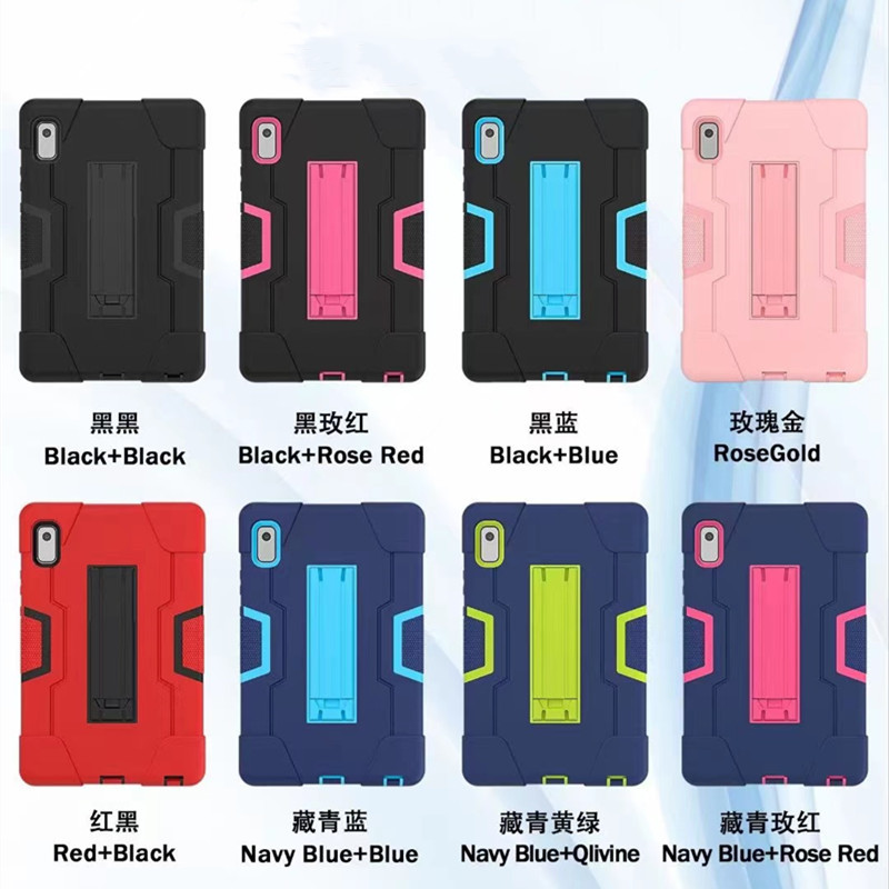 Aplicable a 2023 Nuevo Lenovo M9 funda protectora de tableta a prueba de tres M8 soporte de silicona todo incluido Funda protectora resistente a caídas para niños