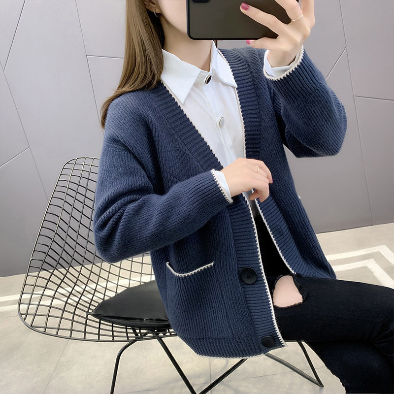 New Spring Fashion Women's Korean Style Loose Chic Knit Cardigan 2026 Spring and Autumn Single-Breasted Versatile Sweater Coat