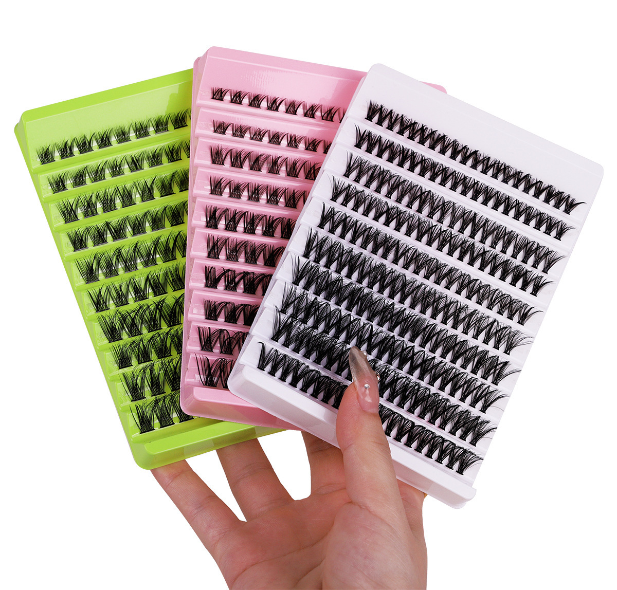 Cross-border segmented false eyelashes, 200 clusters of large-capacity European and American single clusters, 40P thick DIY self-grafted eyelashes undefined
