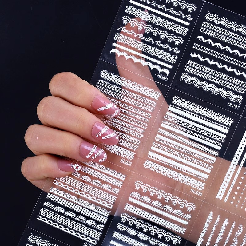 El Comercio exterior transfronterizo popular pegatinas de uñas amor pegatinas de brillo flor pequeña decoración de uñas floral pegatinas lindas pequeñas calcomanías