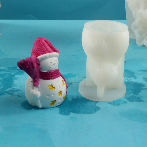 Christmas tree essential oil candle silicone mold Christmas DIY diffuser plaster soap ice cube mold BK8126