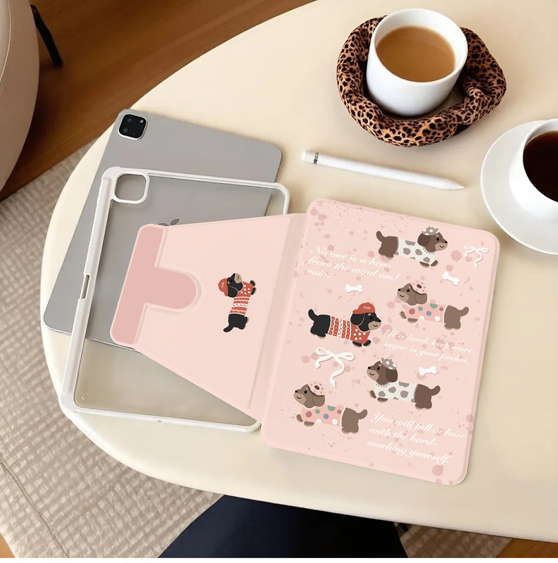 Rotating Protective Case Suitable for iPad Air6 Ipad9/8/7 with Pen Slot Tablet Full Cover Mini7/6 Anti-Fall 10Th Generation