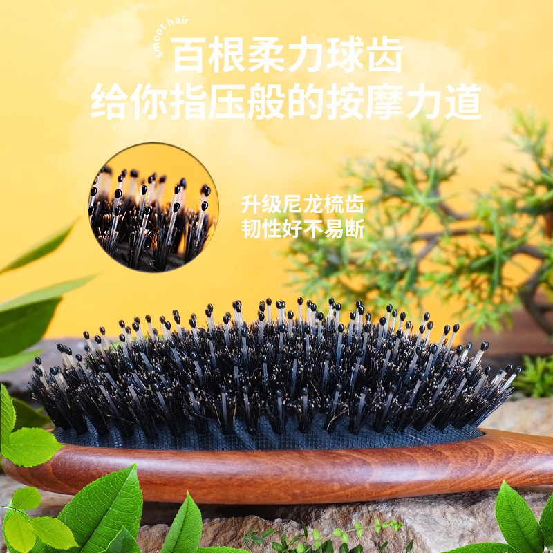 Factory approved bristle hair anti-static scalp massage cleaning air cushion comb with curly hair and fluffy design air bag comb