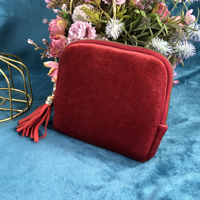 레드(코리안 벨벳)hn 지퍼 수납봉투(pp봉투)