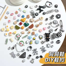 洞洞鞋配饰女适配diy鞋扣卡通巴斯光年立体装饰可拆卸芝麻街卡扣