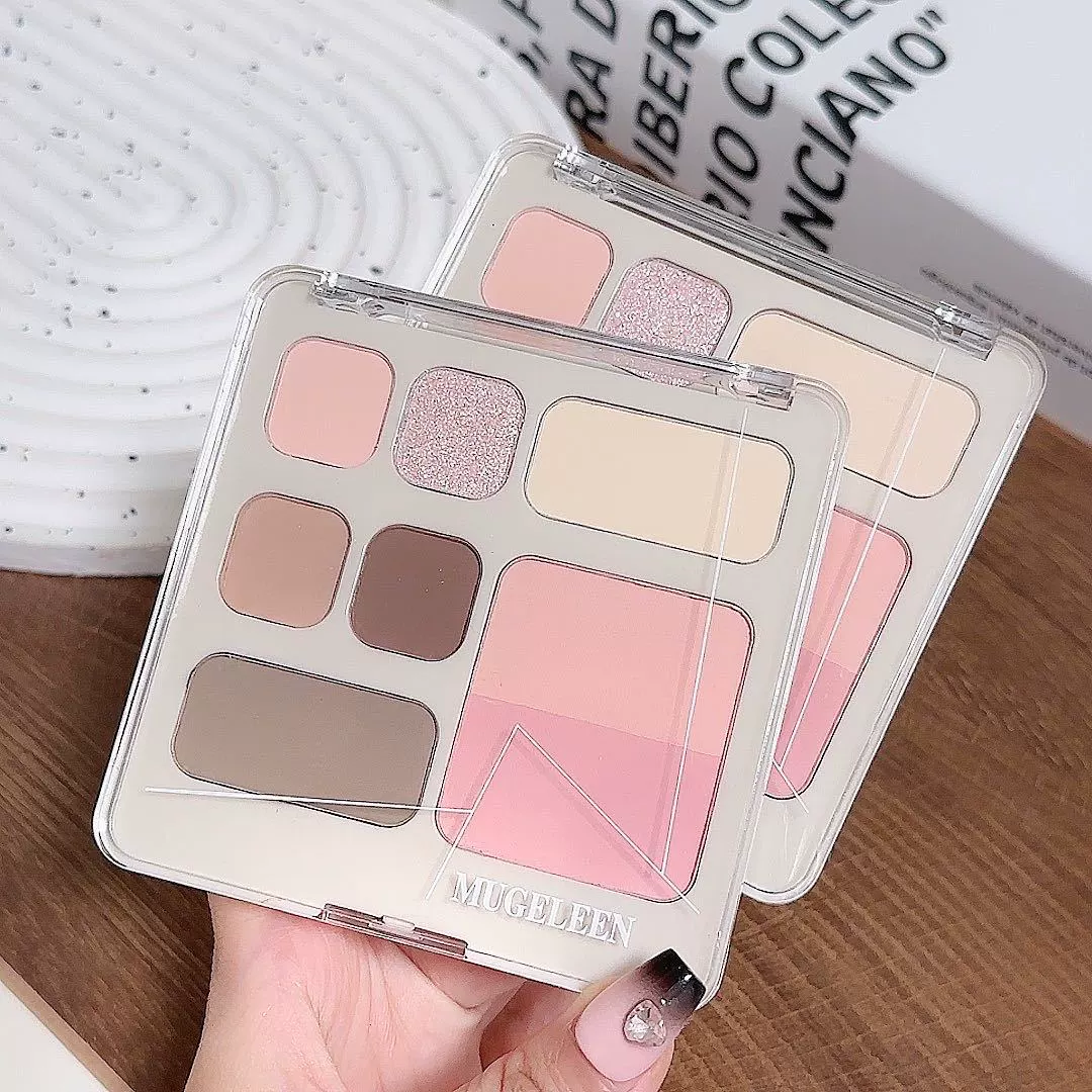 Палетка теней для век nude matte, универсальный набор 8 оттенков с осветляющим карандашом, 14 г