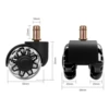 2-inch black transparent wheel [round nylon bracket] 10*22 (bulk)