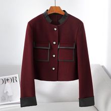 少量服饰2025秋冬新款15羊绒小个子短款呢子外套立领双面呢大衣女