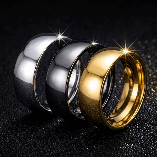 Stainless steel ring does not fade niche design men's European and American ring men's tide light surface cold titanium steel jewelry wholesale