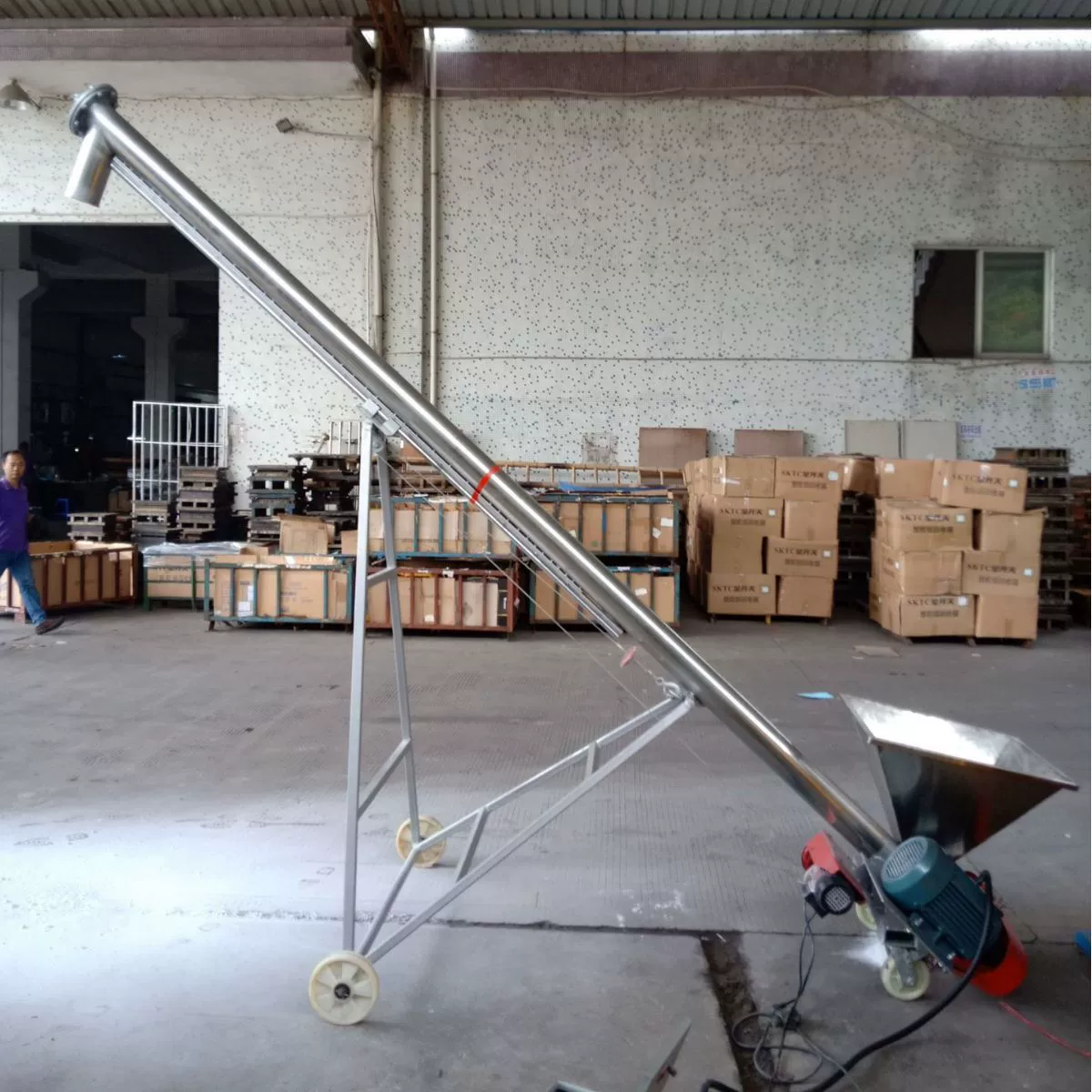 Полностью автоматическая подъемная винтовая подающая машина Автоматический весовой погрузчик Подъемник из нержавеющей стали 8m