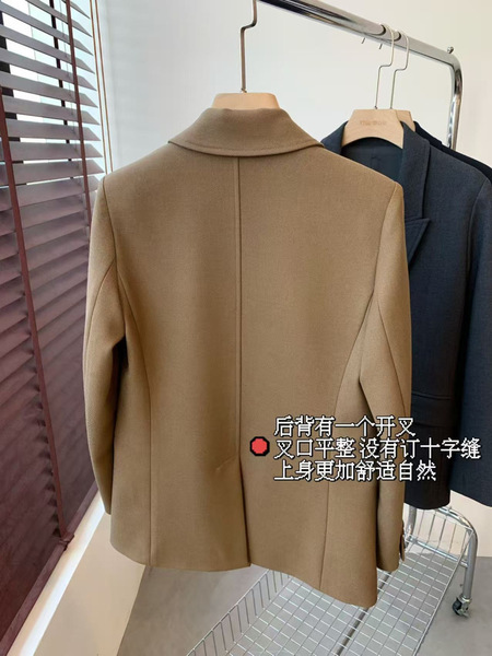 M's high-end product Sheep wool cupro acetate blended tailored peak…