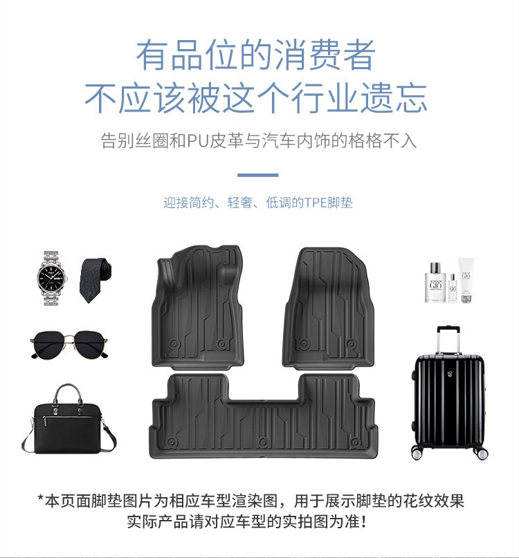 Suitable for 24 Models of Haval H6 Car Floor Mats, Stain-Resistant and Fully Environmentally Friendly Tpe Floor Mats, Trunk Mats, Seat Back Mats