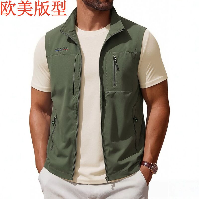 Men's Quick-Drying Fishing Vest, Outdoor Casual Jacket, Uk Workwear Sleeveless Hiking Jacket, Ozon Manufacturer