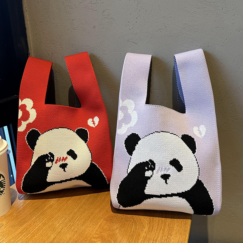 Bolsas de mano, bolsas de regalo de panda, bolsas de regalo de cumpleaños, bolsas prácticas al por mayor.