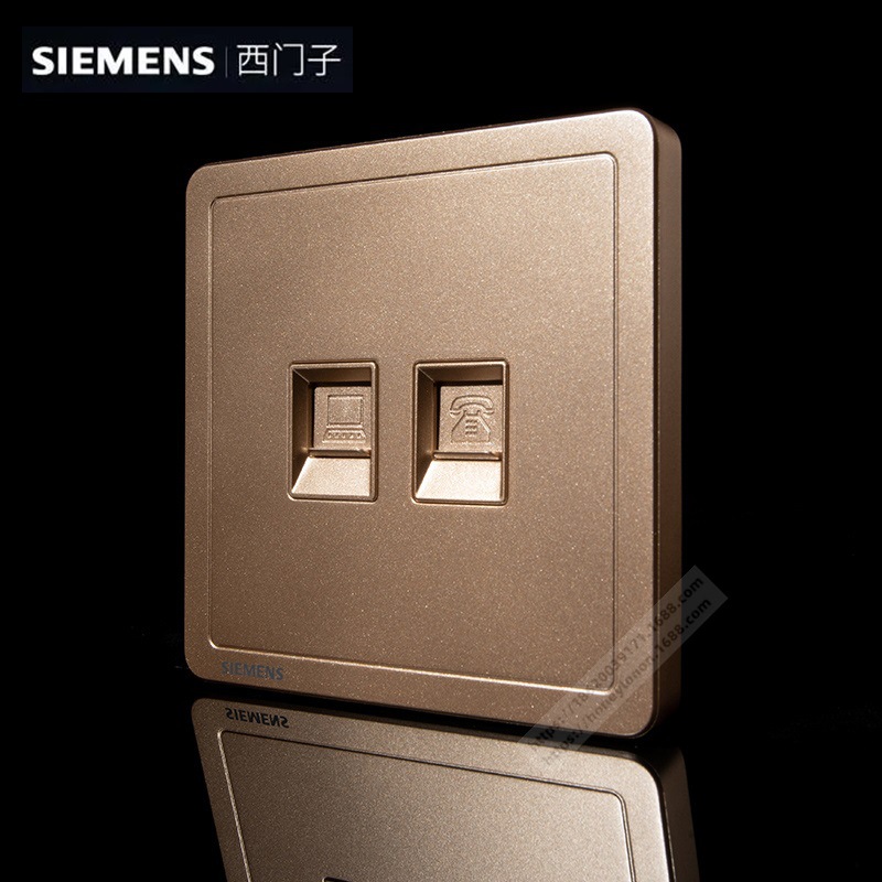 SIEMENS/西门子 致 日曜金 电话 + 电脑插座CAT5E 5UH1463-3NC03