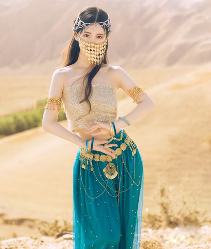 Hanikezi's same retro coin tassel waist chain exotic style belly dance beach casual body chain wholesale