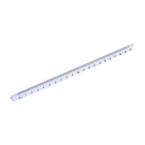 Transparent Triangular Ruler Student Minimalist Style Drawing Measuring Ruler Exam Office 3D Graduated Scale Ruler 20cm Straight Ruler