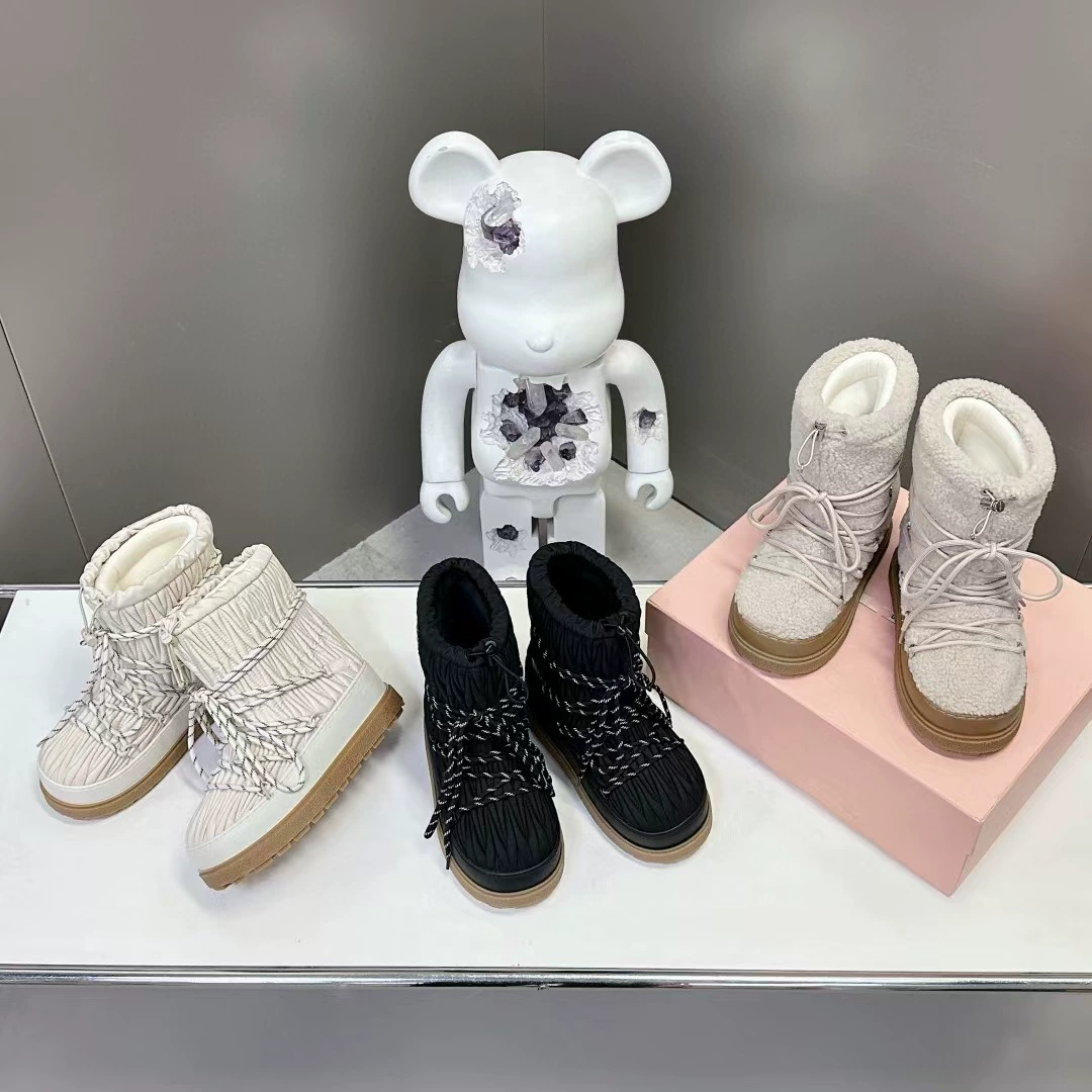 Горячая версия взрыва ~ Лунные сапоги женские противоскользящие теплые снежные сапоги приливные сапоги