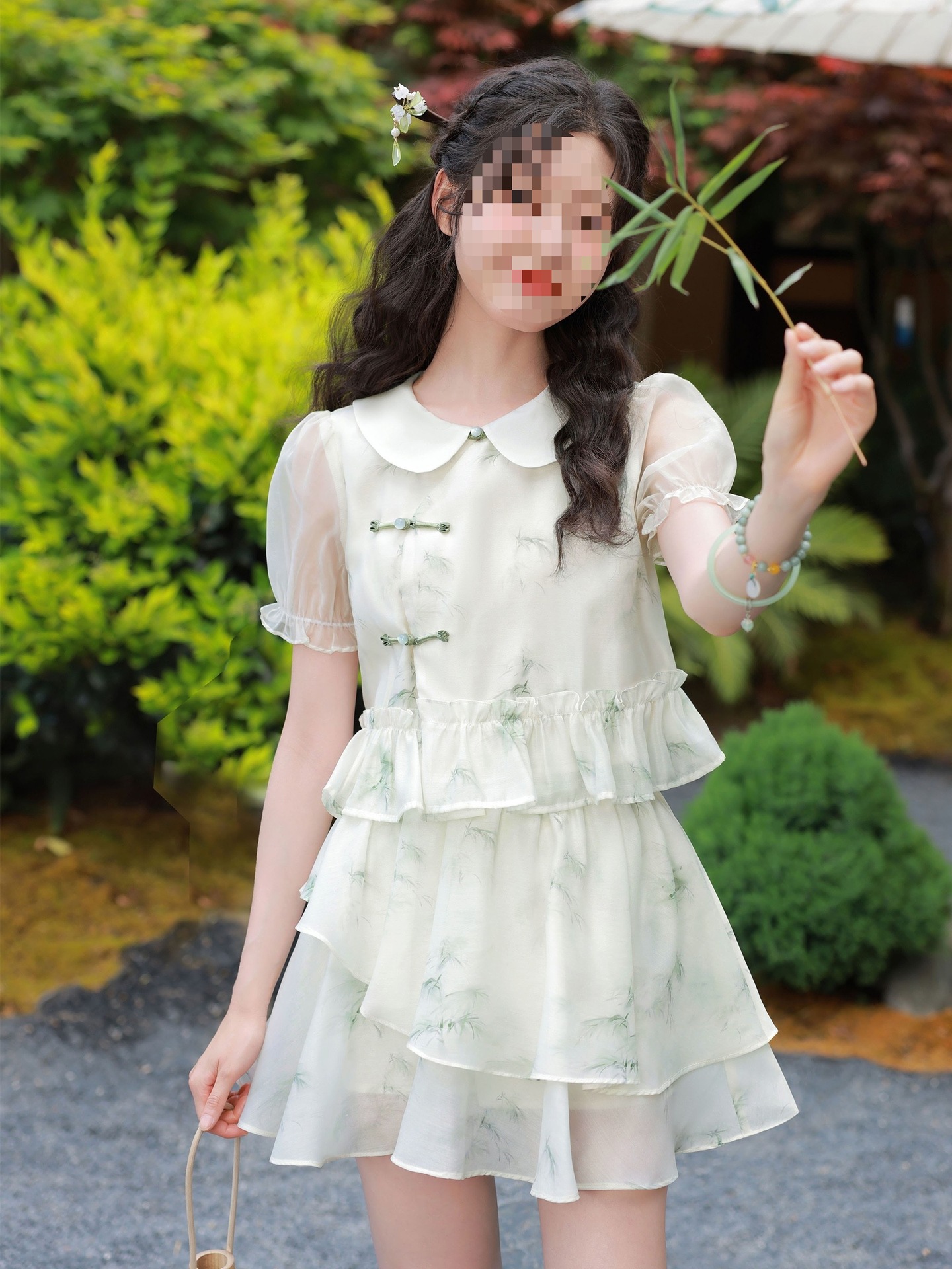 Chinese Style Cheongsam Women's New Chinese Dress 2025 New Style for Small People to Wear This Year's Popular Two-Piece Skirt Splicing