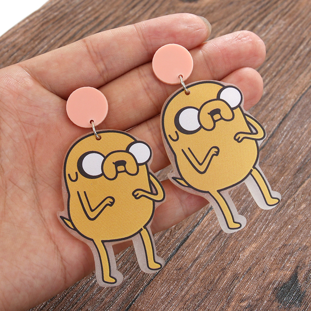 Holiday, Daily Occasion 1 Pair Cartoon Style Sweet Cartoon Character Arylic Drop Earrings