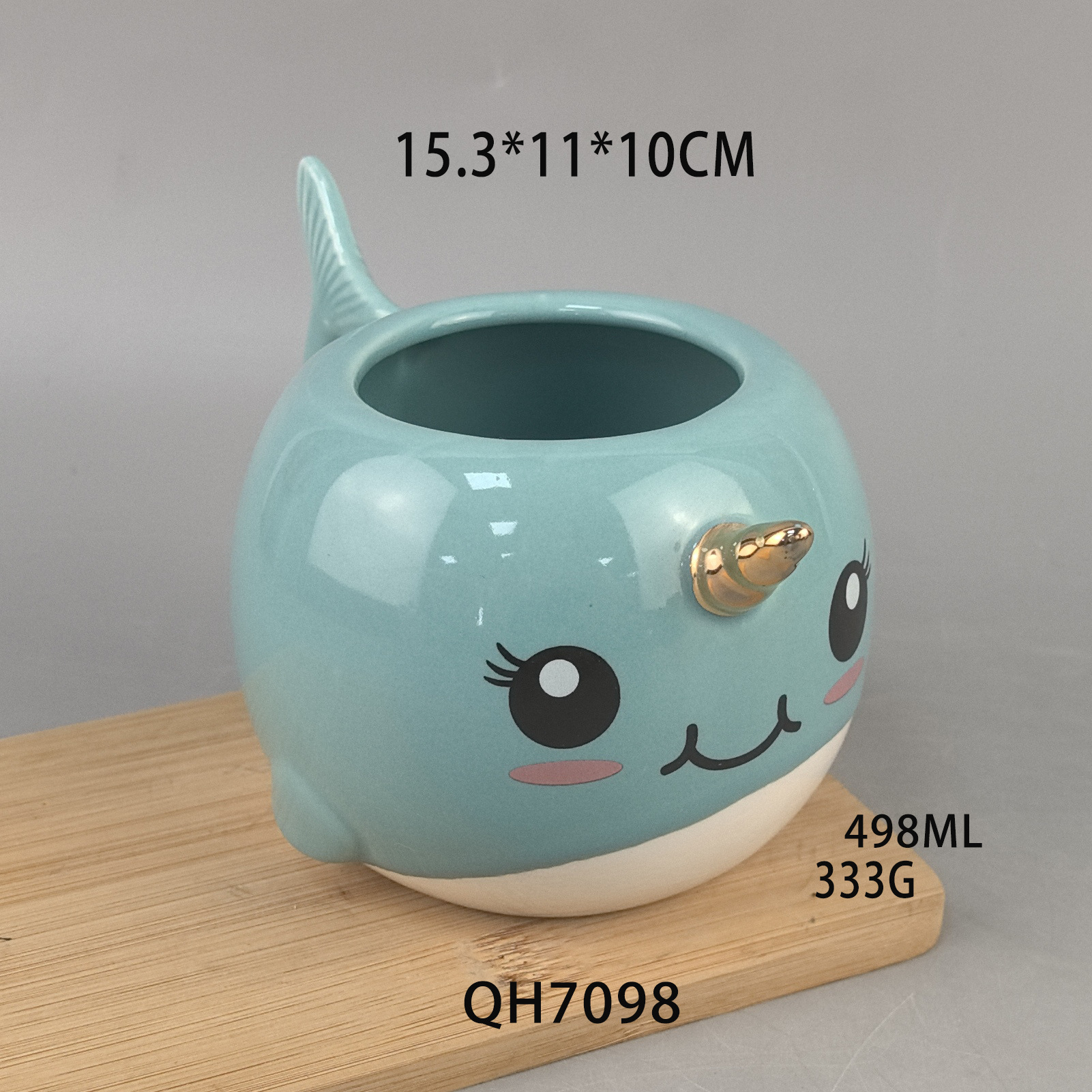 Taza de cerámica de la serie de unicornios Taza de café de ballenas Taza de cerámica pintada a mano Taza de cerámica 3D Caballo de arco iris