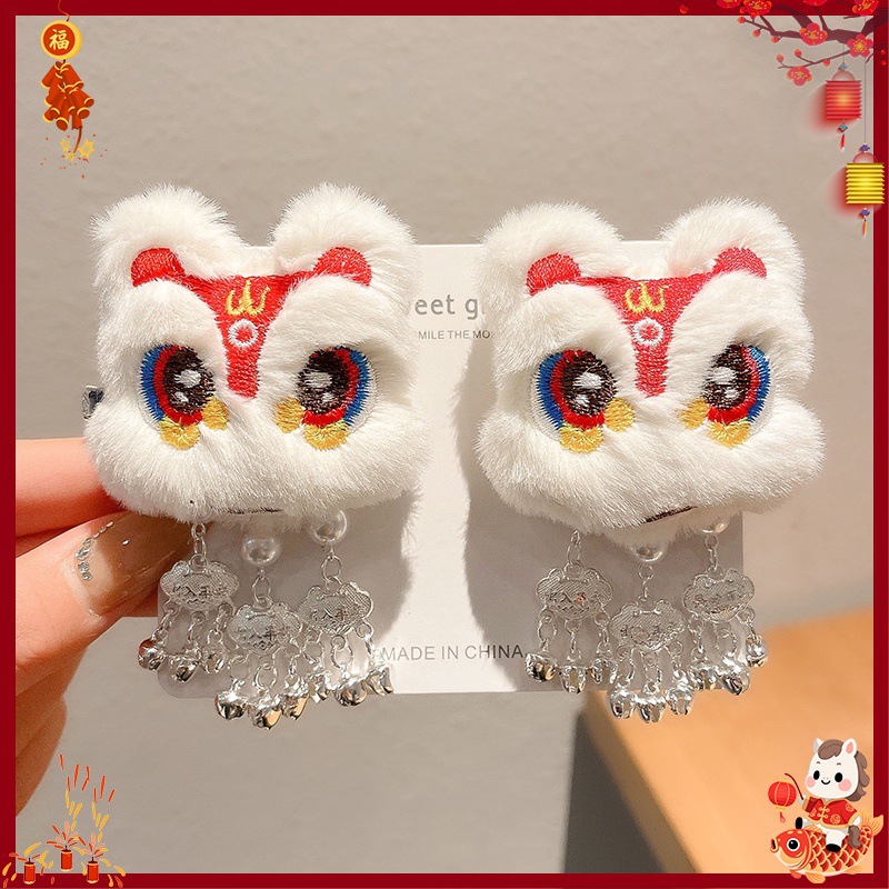 Horquillas Tradicionales Chinas para Niñas de Aleación y Terciopelo para Año Nuevo Chino