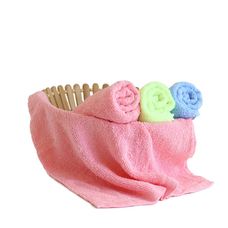 Bamboo fiber small square towel plain children's household skin-friendly saliva towel hand towel soft absorbent kindergarten small towel Bamboo fiber small square towel plain children's household skin-friendly saliva towel hand towel soft absorbent kindergarten small towel