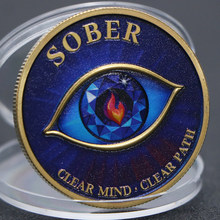 清醒之眼纪念币 35mm金属收藏币 清醒之路礼品 创意纪念摆件