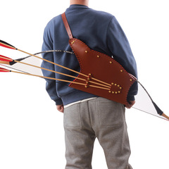 傳統弓袋箭袋套裝 皮革弓囊弓袋包 射擊射箭用品景區娛樂傳統弓箭