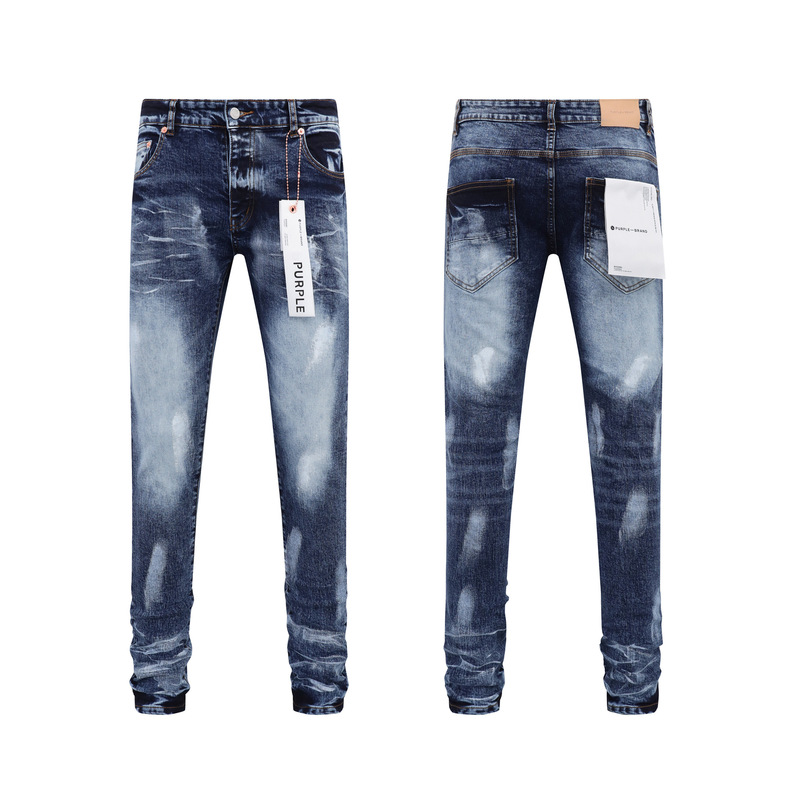 PURPLE BRAND JEANS美潮高街男士休闲破洞设计款修身显瘦牛仔长裤|undefined