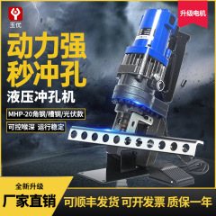 電動油圧パンチングマシン携帯型溝鋼光伏穿孔器手提げ式角鋼角鉄ステンレス穴あけ器