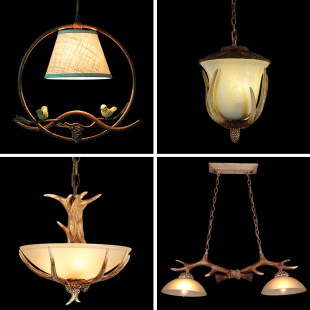 Antler lamp Nordic retro restaurant bar deck chandelier Hallway corridor aisle coffee shop dining bar B & B chandelier