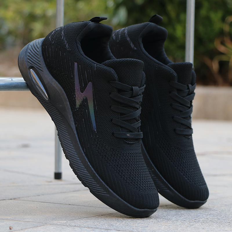 Scarpe da corsa casual da uomo sportive autunnali resistenti all'usura e antiscivolo, tutte scarpe in rete nere, da uomo_voghion.com