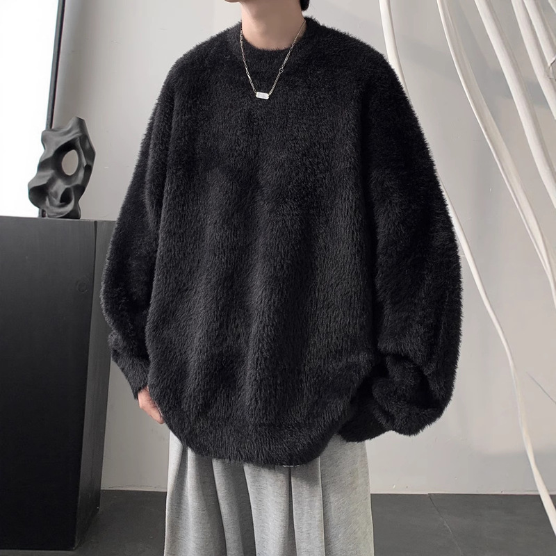 Men's Sweater Autumn/Winter New Japanese Retro High-End Knitwear Loose Casual Lazy Style Soft Yarn Sweater Men's Sweater Autumn/Winter New Japanese Retro High-End Knitwear Loose Casual Lazy Style Soft Yarn Sweater