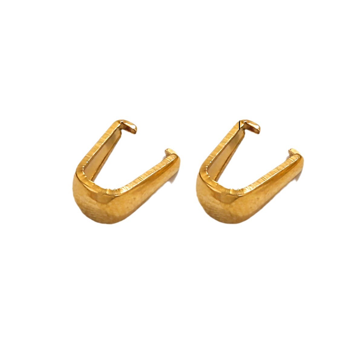 Oro real galvanizado engrosado acero inoxidable DIY hebilla colgante hebilla de semillas de melón acero de titanio color hebilla brillante hebilla de semillas de melón impermeable