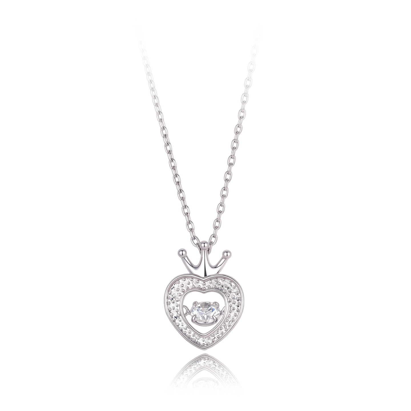 Xuping joyería coronas de amor ligero lujo nicho nuevo temperamento corazón pulsante cadena de clavícula al por mayor mujer