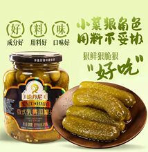 俄式酸乳黄瓜330酸黄瓜小黄瓜商用汉堡食材罐头小菜下饭下酒菜