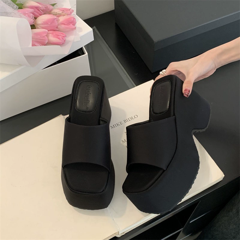 Платформы-эспадрильи женские, толстая подошва, высокий водонепроницаемый каблук, летние