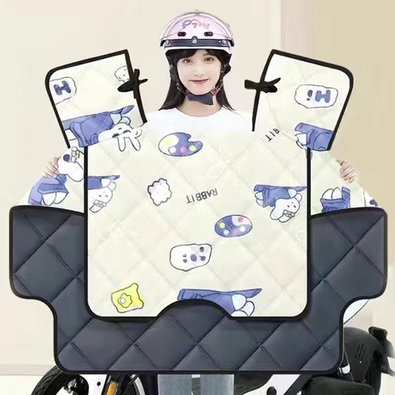 电动摩托车挡风被中厚款四季通用双面防水小电瓶车防风罩春秋薄款|undefined