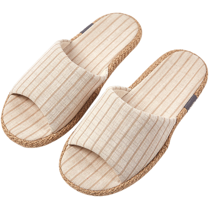Amazonas zapatillas de lino para mujeres de verano interior antideslizante para el hogar tela de algodón lino zapatillas frías para hombres de primavera y otoño